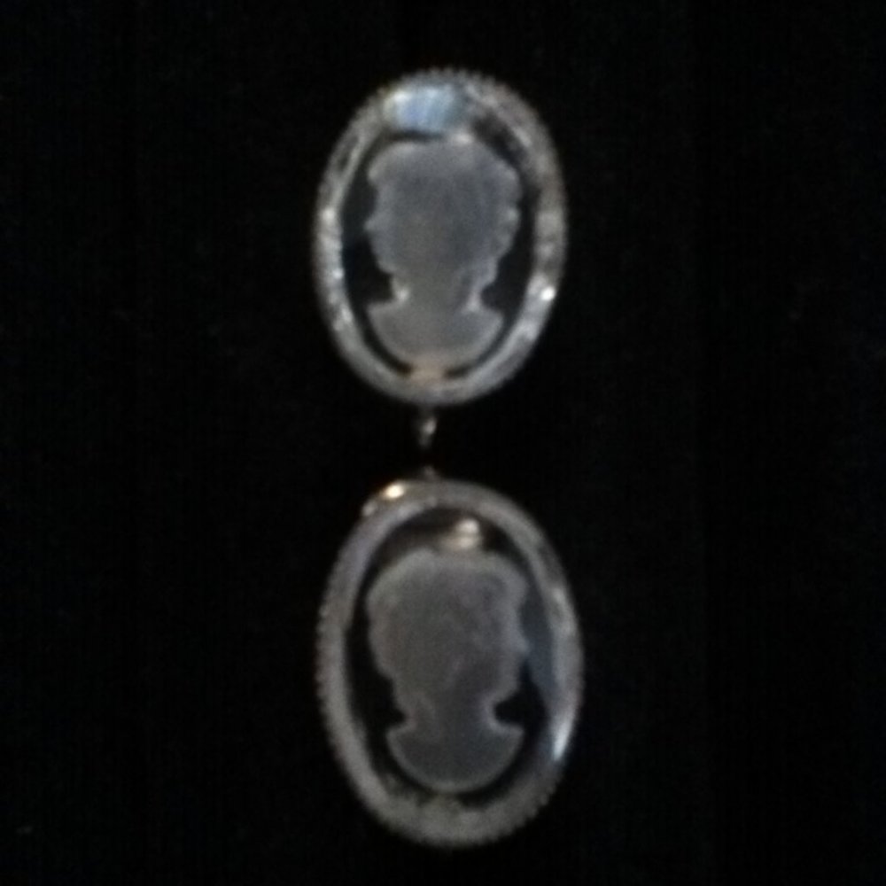 Clear Acrylic Carved Clip-On Earrings